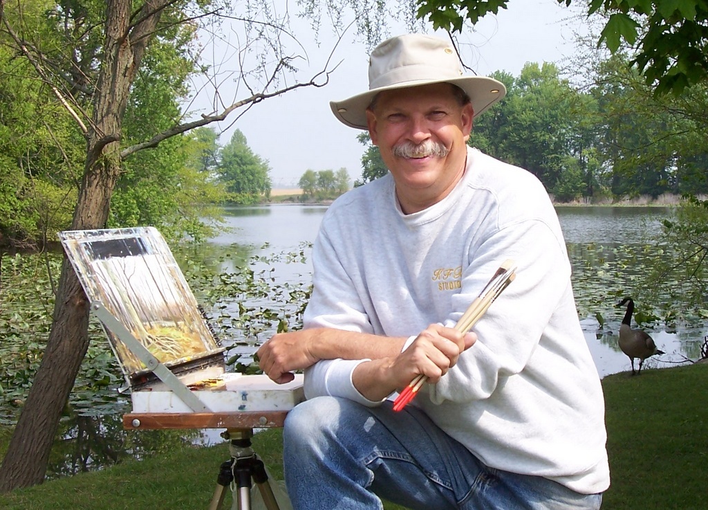 picture of Earl plein-air painting